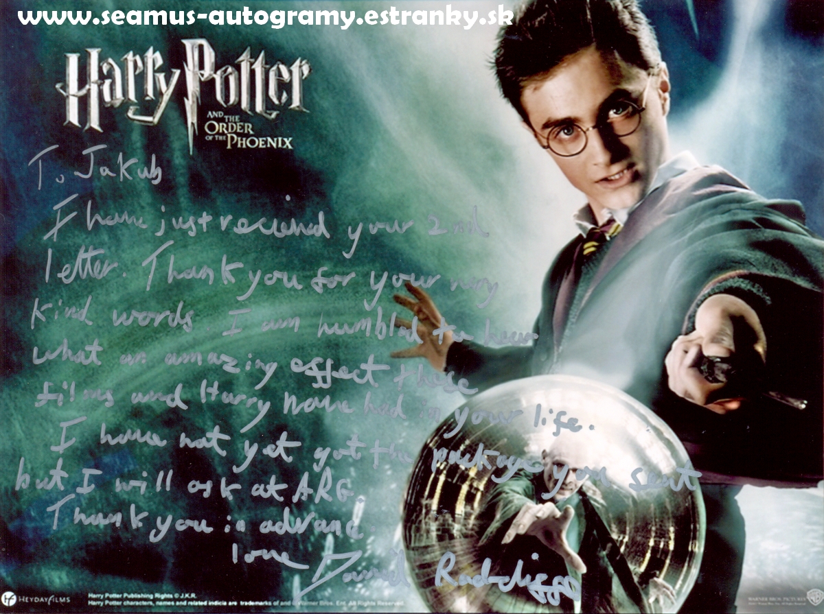 Daniel Radcliffe Autograph 3